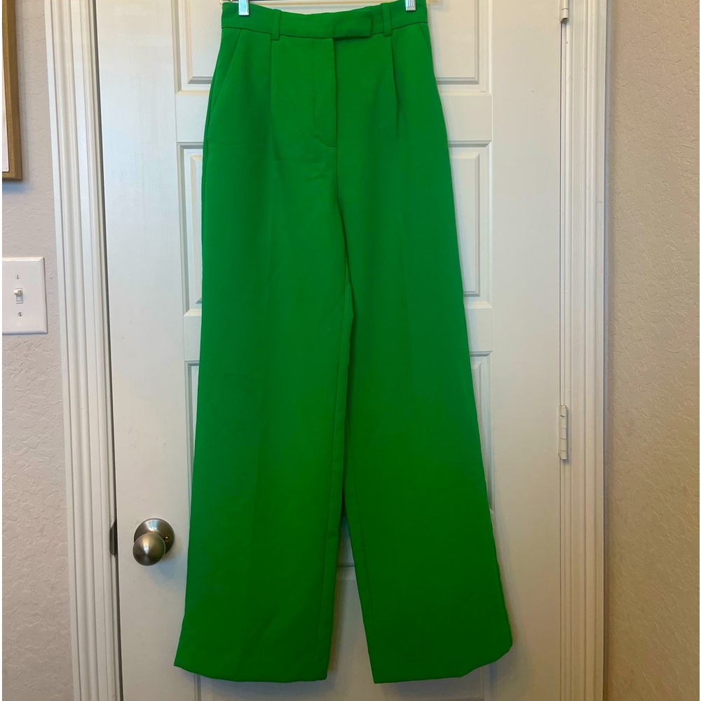 Zara Woman’s Green Wide Leg Pants Size:XS Preloved